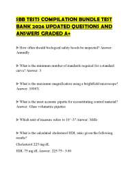 SBB TESTS COMPILATION BUNDLE TEST BANK 2026 UPDATED QUESTIONS AND ANSWERS GRADED A+