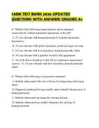 SAEM TEST BANK 2026 UPDATED QUESTIONS WITH ANSWERS GRADED