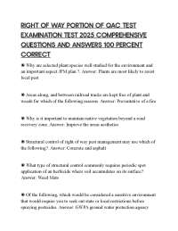 RIGHT OF WAY PORTION OF QAC TEST EXAMINATION TEST 2025 COMPREHENSIVE QUESTIONS AND ANSWERS