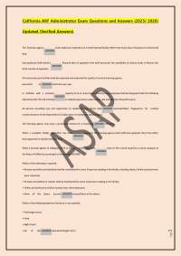 California ARF Administrator Exam Questions and Answers (2025/ 2026) Updated (Verified An