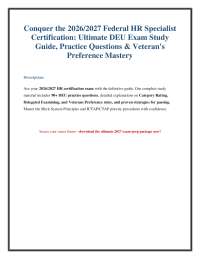 2027 Federal HR Specialist Exam Prep: DEU Certification Guide