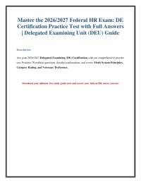2026 DE Certification Exam Prep & Practice Guide