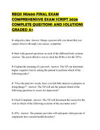 REGIS NU650 FINAL EXAM COMPREHENSIVE EXAM SCRIPT 2026 COMPLETE QUESTIONS AND SOLUTIONS GRA