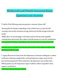 WebCE Life and Health Insurance Exam 2026 (PDF) | Questions & Answers