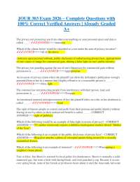 JOUR 303 Exam 2026 – Complete Questions with 100% Correct Verified Answers