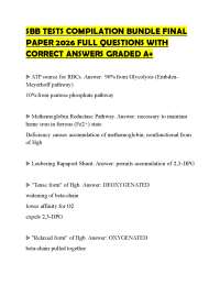 SBB TESTS COMPILATION BUNDLE FINAL PAPER 2026 FULL QUESTIONS WITH CORRECT ANSWERS GRADED A