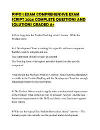 PSPO 1 EXAM COMPREHENSIVE EXAM SCRIPT 2026 COMPLETE QUESTIONS AND SOLUTIONS GRADED A+