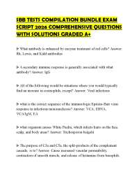 SBB TESTS COMPILATION BUNDLE EXAM SCRIPT 2026 COMPREHENSIVE QUESTIONS WITH SOLUTIONS GRADE