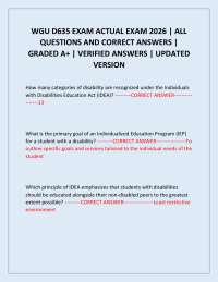 WGU D635 EXAM ACTUAL EXAM 2026 | ALL QUESTIONS AND CORRECT ANSWERS | GRADED A+ | VERIFIED