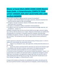 Master of Social Work (MSW EXAM) ASWB Masters Exam Guide- A Comprehensive COMPLETE EXAM LA