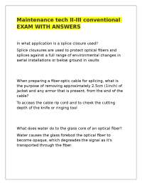 Maintenance tech II-III conventional EXAM WITH ANSWERS