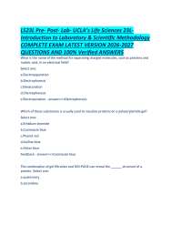 LS23L Pre- Post- Lab- UCLA’s Life Sciences 23L-Introduction to Laboratory & Scientific Met