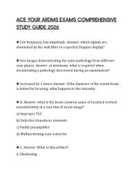 ACE YOUR ARDMS EXAMS COMPREHENSIVE STUDY GUIDE 2026