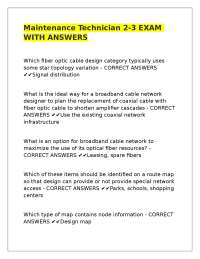 Maintenance Technician 2-3 EXAM WITH ANSWERS