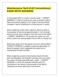 Maintenance Tech II-III Conventional EXAM WITH ANSWERS.