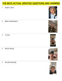 THE BOYS ACTUAL UPDATED QUESTIONS AND ANSWERS
