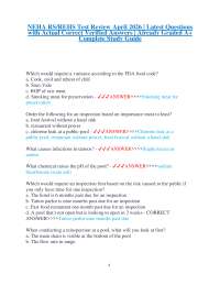 NEHA RS/REHS Test Review April 2026 | Latest Questions with Actual Correct Verified Ans