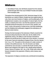 Three Midterm Questions