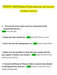 FDNY G60 Practice Exam 2026 (PDF) | Fire Guard Torch Ops | Verified Q&A