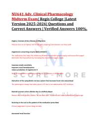 NU641 Adv. Clinical Pharmacology Midterm Exam| Regis College |Latest Version 2025-2026|