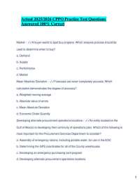 Actual 2025/2026 CPPO Practice Test Questions Answered 100% Correct Market - A buyer wan