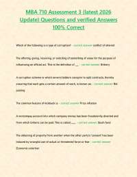 MBA 710 Assessment 3 {latest 2026 Update} Questions and verified Answers 100% Correct