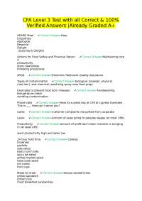 CFA Level 3 Test with all Correct & 100% Verified Answers |Already Graded A+