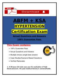 ABFM Hypertension Certification Exam 2026 (PDF) | KSA | Family Medicine