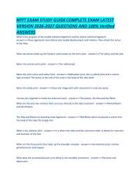 NFPT EXAM STUDY GUIDE COMPLETE EXAM LATEST VERSION 2026-2027 QUESTIONS AND 100% Verified A