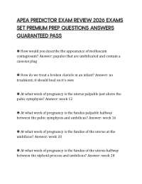 APEA PREDICTOR EXAM REVIEW 2026 EXAMS SET PREMIUM PREP QUESTIONS ANSWERS GUARANTEED PASS