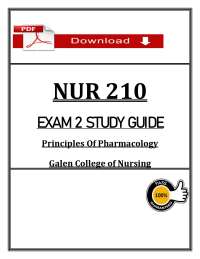 NUR 210 Exam 2 Study Guide (2026/2027) (PDF) | Pharmacology | Galen College