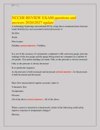 NCCER REVIEW EXAM questions and answers 2026\2027 update
