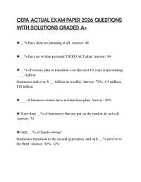 CEPA ACTUAL EXAM PAPER 2026 QUESTIONS WITH SOLUTIONS GRADED A+