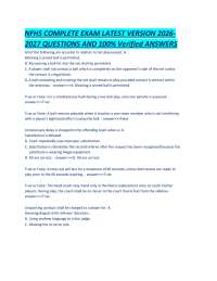 NFHS COMPLETE EXAM LATEST VERSION 2026-2027 QUESTIONS AND 100% Verified ANSWERS.pdf