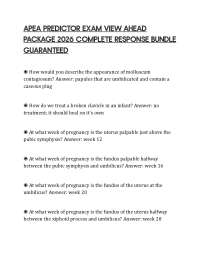 APEA PREDICTOR EXAM VIEW AHEAD PACKAGE 2026 COMPLETE RESPONSE BUNDLE GUARANTEED