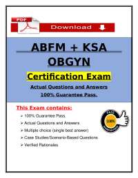 ABFM OBGYN Certification Exam 2026 (PDF) | KSA | Family Medicine