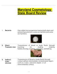 Maryland Cosmetology State Board Review 2026 (PDF) | Laws & Safety | PSI