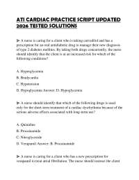 ATI CARDIAC PRACTICE SCRIPT UPDATED 2026 TESTED SOLUTIONS