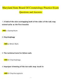 Maryland Cosmetology Practice Exam 2026 (PDF) | State Board Q&A | PSI