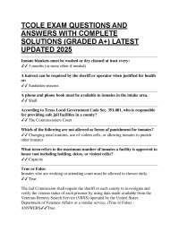 TCOLE EXAM QUESTIONS AND ANSWERS WITH COMPLETE SOLUTIONS (GRADED A+) LATEST UPDATED 202