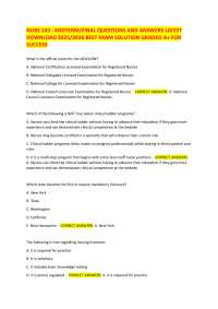 NURS 143 Midterm & Final Exam Practice Questions 2025