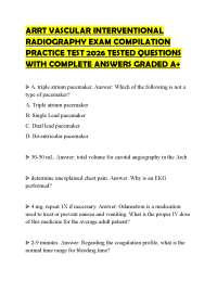 ARRT VASCULAR INTERVENTIONAL RADIOGRAPHY EXAM COMPILATION PRACTICE TEST 2026 TESTED QUESTI