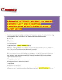 HESI V2 Pharmacology Study Guide – Safe Med Admin & Psychotropic Drugs
