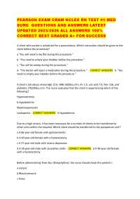 NCLEX RN Med Surg Practice Test & Answers - Pearson Exam Cram 2025