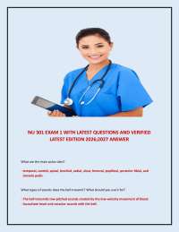 NU 301 Exam 1 Study Guide: Nursing Fundamentals Q&A 2026/2027