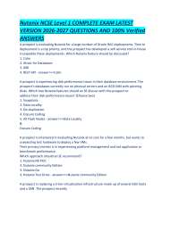 Nutanix NCSE Level 1 COMPLETE EXAM LATEST VERSION 2026-2027 QUESTIONS AND 100% Verified AN