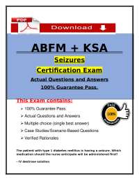 ABFM Seizures Certification Exam 2026 (PDF) | KSA | Family Medicine