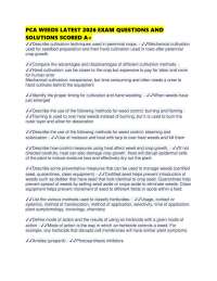 PCA WEEDS LATEST 2026 EXAM QUESTIONS AND SOLUTIONS SCORED A+