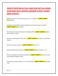 OMSITE MIDTERM ACTUAL EXAM 2026 (ACTUAL EXAM) QUESTIONS WITH VERIFIED ANSWERS (LATEST)