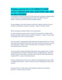 Prophecy general ICU A V3 COMPLETE EXAM LATEST VERSION 2026-2027 QUESTIONS AND 100% Verifi